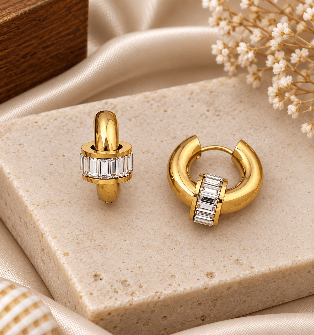 Aurelia Baguette Hoops