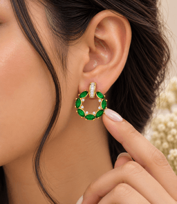 Emerald Laurel Earrings thumbnail 2