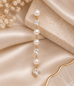 Celeste Pearl Cascade Earrings. thumbnail 1