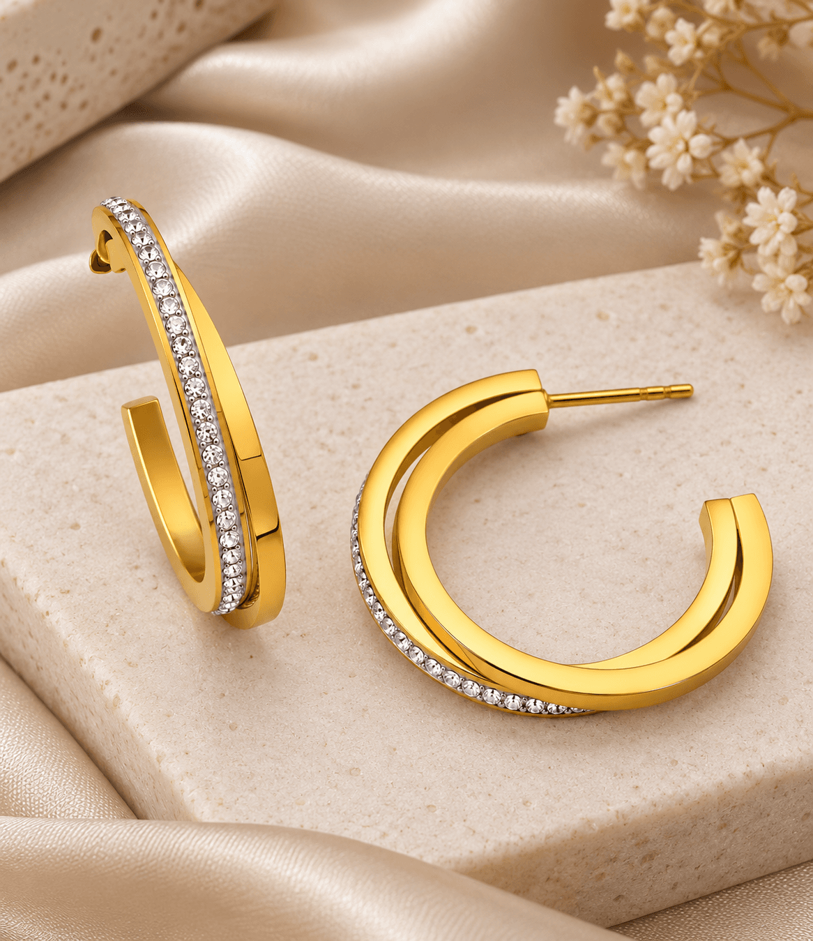 Lumière Duo Hoop Earrings.