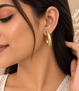 Lumière Duo Hoop Earrings. thumbnail 2