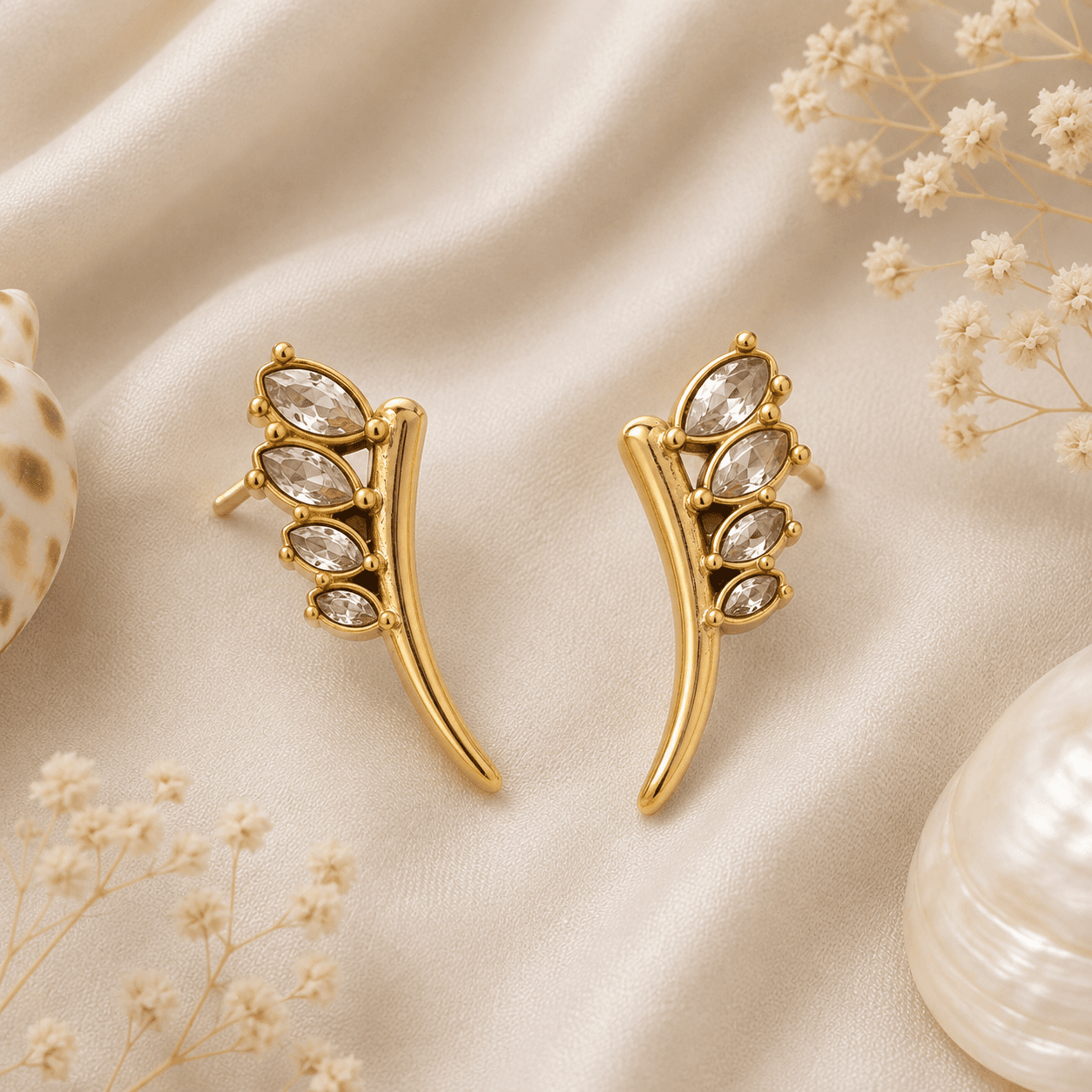 Laurel Crystal Climber Earrings.
