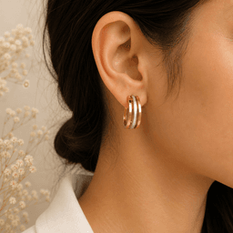 Aurelia Duo-Tone Hoops. thumbnail 2