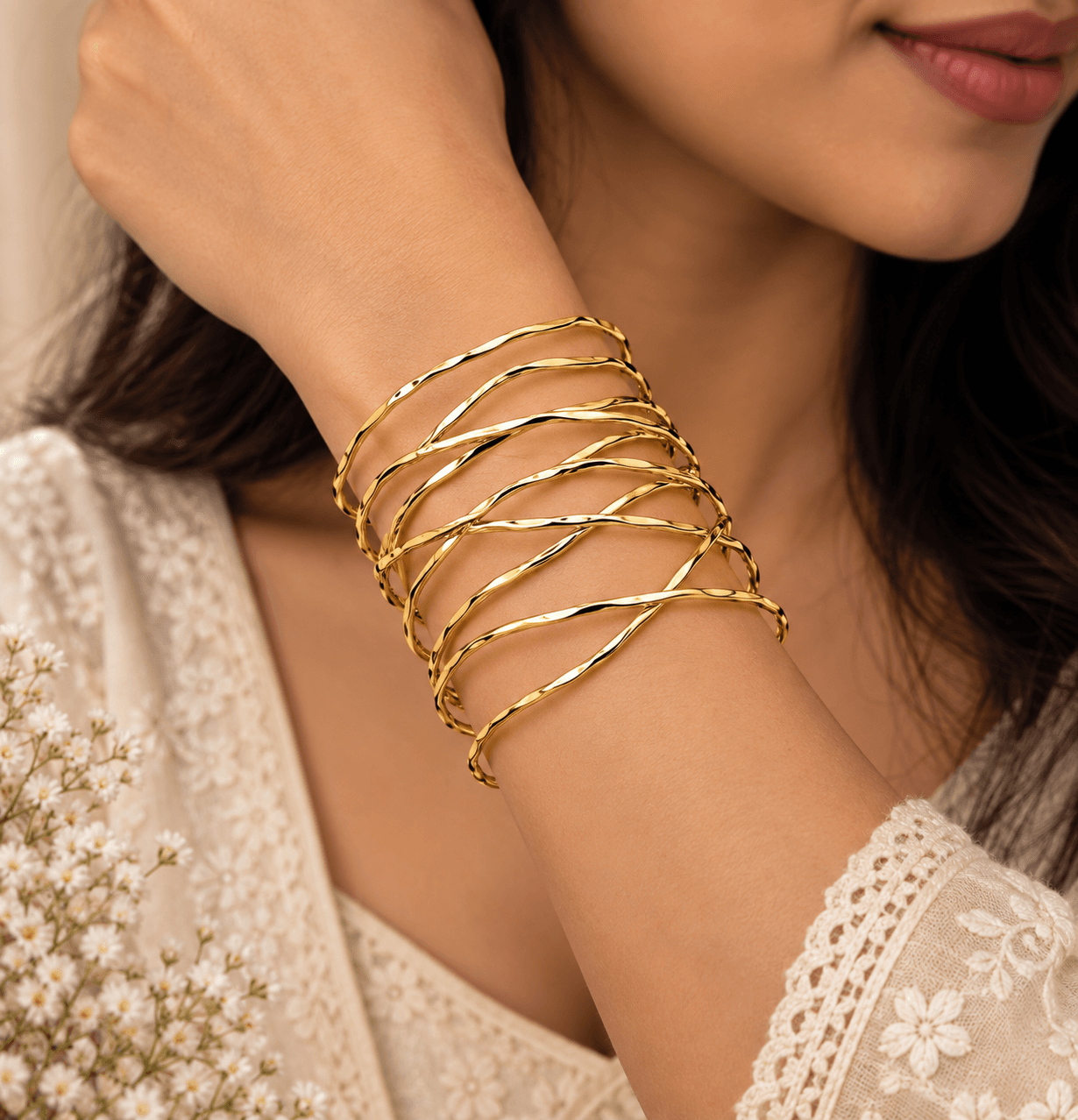 Aurelia Wave Cuff view 2
