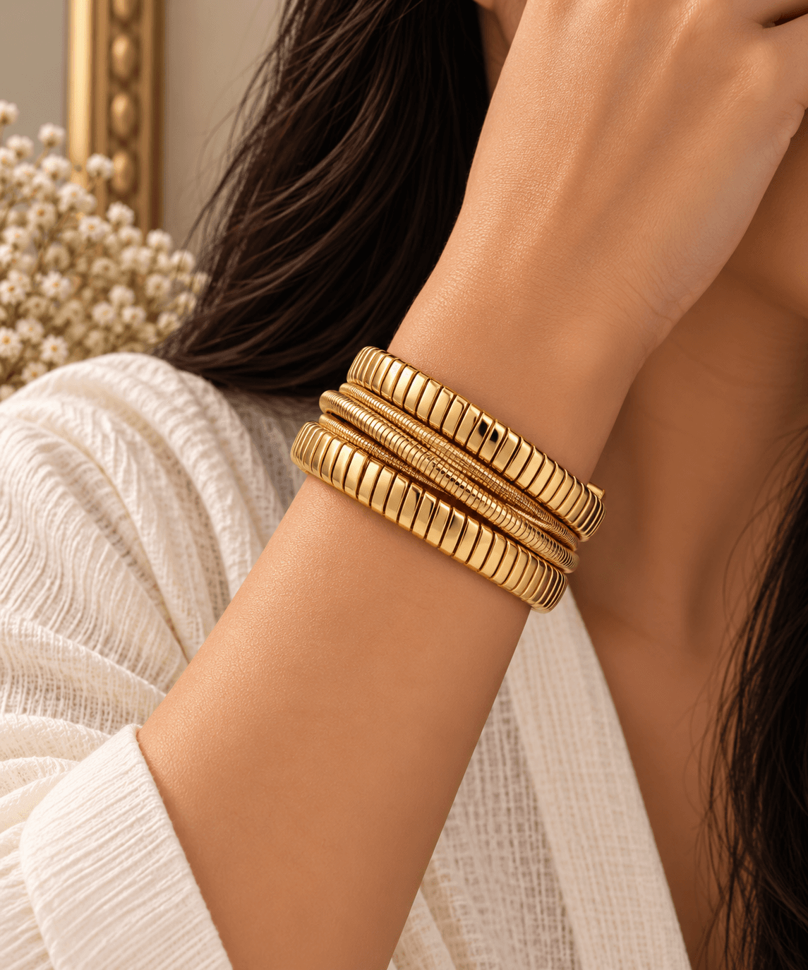 Aurelia Luxe Coil Bracelet view 2