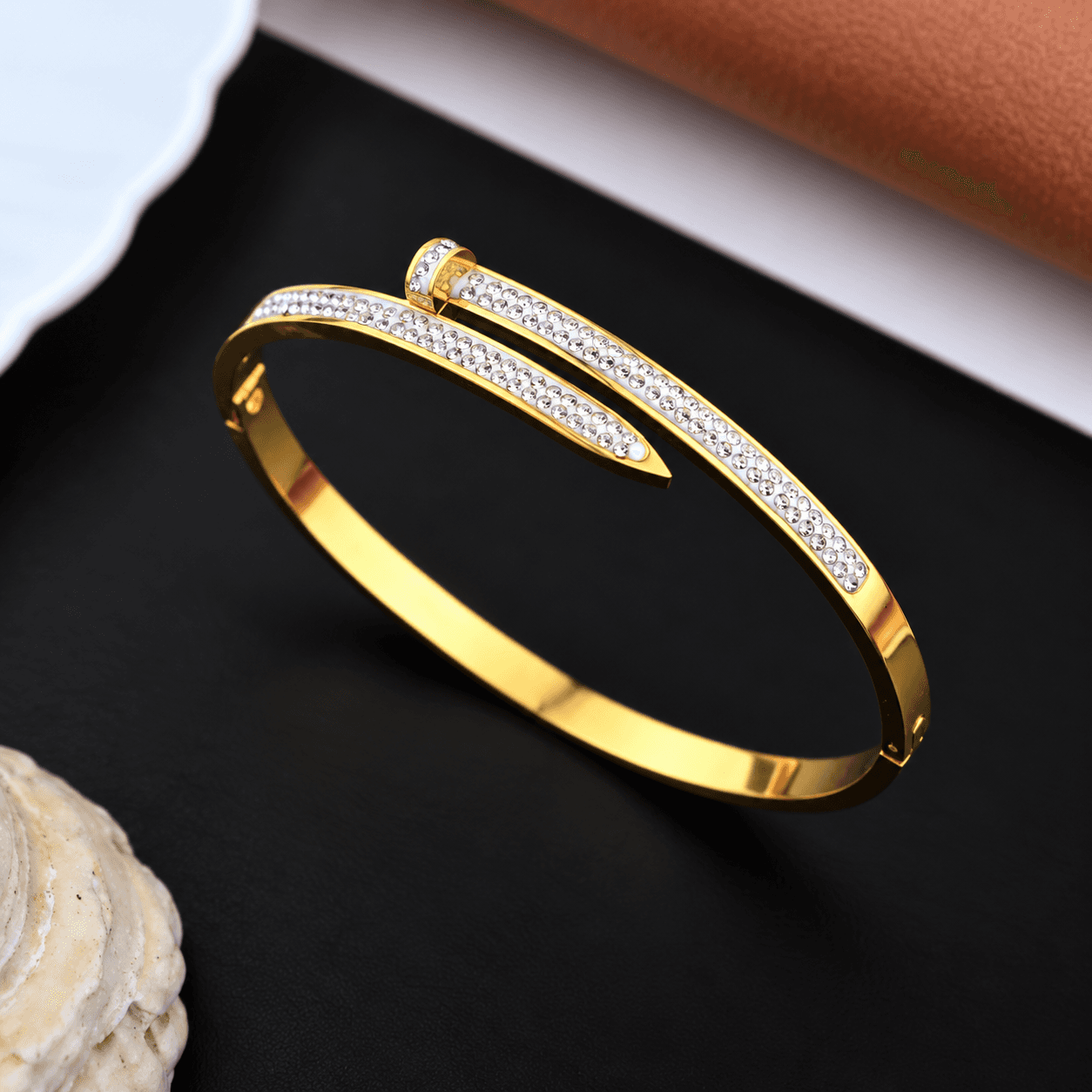 Aurelia Crystal Nail Bangle