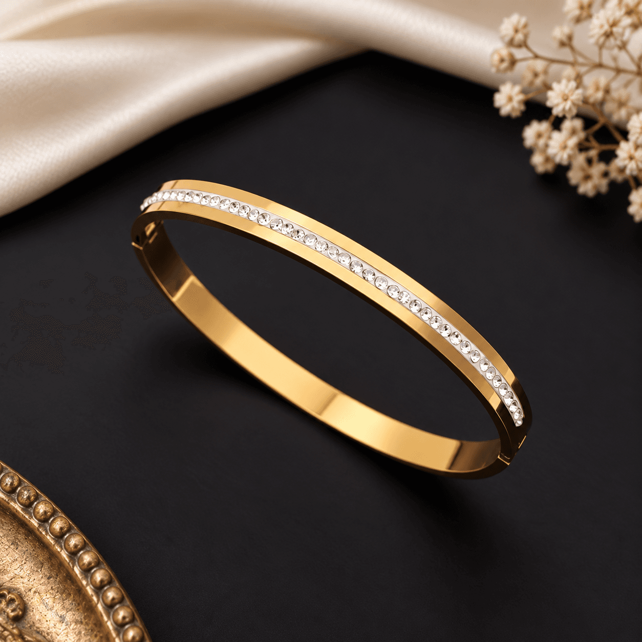 Aurelia Crystal Line Bangle