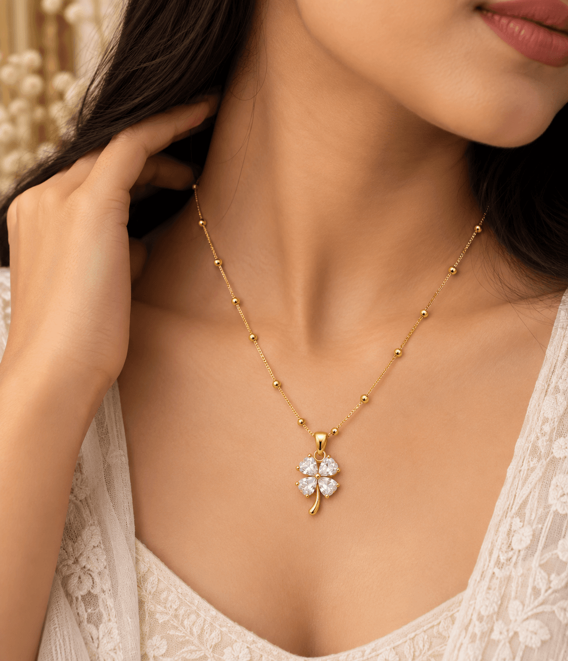 Celeste Clover Pendant. view 2