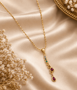 Rivana Rainbow Drop Necklace. thumbnail 1