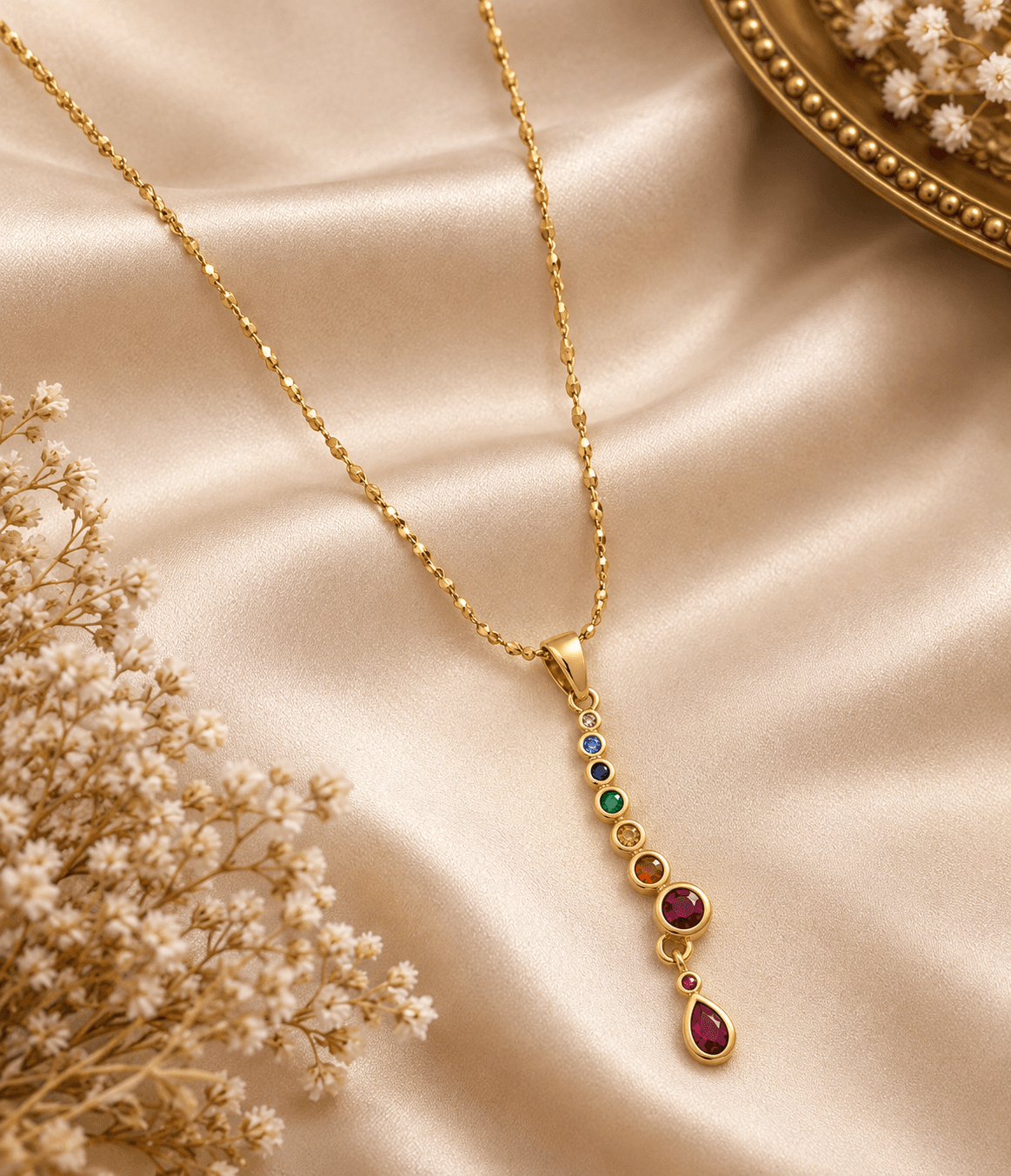Rivana Rainbow Drop Necklace.