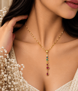 Rivana Rainbow Drop Necklace. thumbnail 2