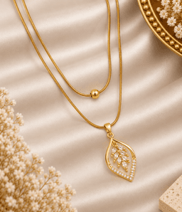 Aurelia Leaf Pendant Necklace. thumbnail 1
