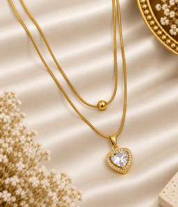 Celeste Crystal Heart Necklace. thumbnail 1