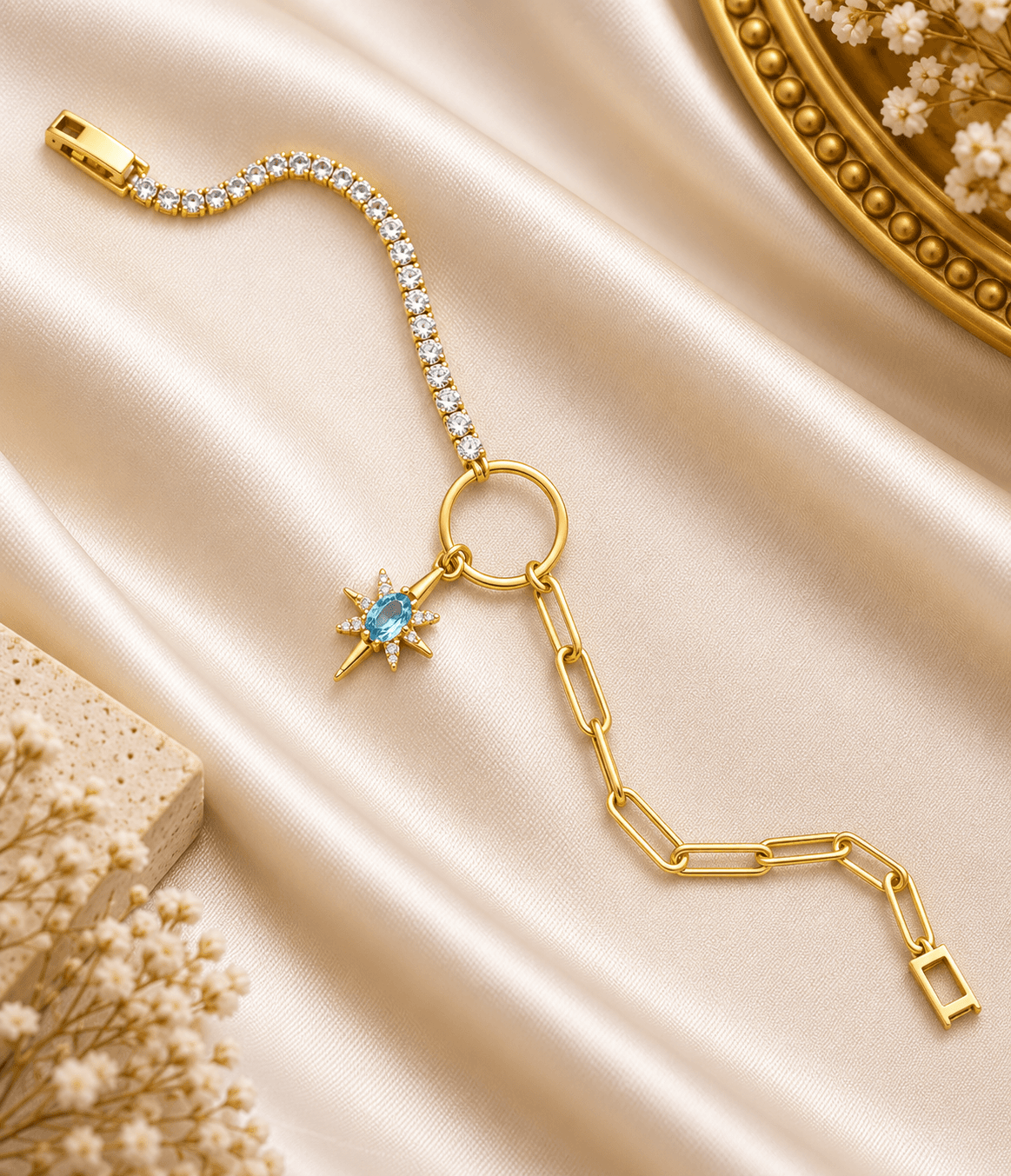 Celestial Azure Charm Bracelet
