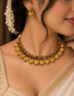 Lakshmi Kasu Heritage Necklace Set model thumbnail 2