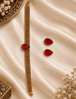 Ruby Maharani Choker Set thumbnail 1