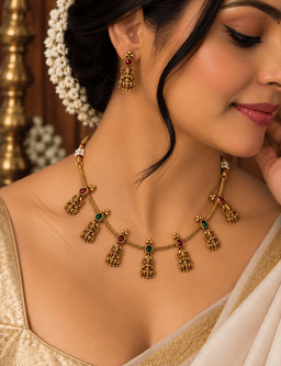 Nira Kundan Necklace Set thumbnail 2