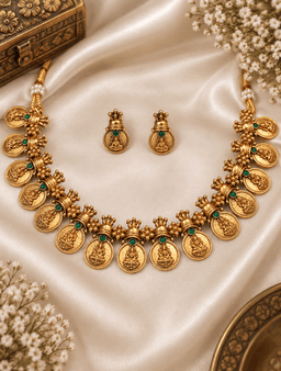Sreevalli Temple Coin Necklace Set thumbnail 1