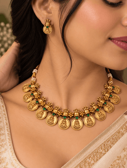 Sreevalli Temple Coin Necklace Set thumbnail 2