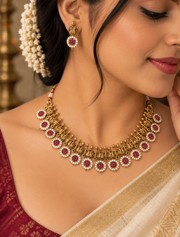 Mayurika Kundan Necklace Set thumbnail 2