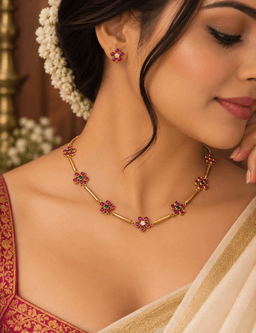 Ruhani Floral Necklace Set thumbnail 2