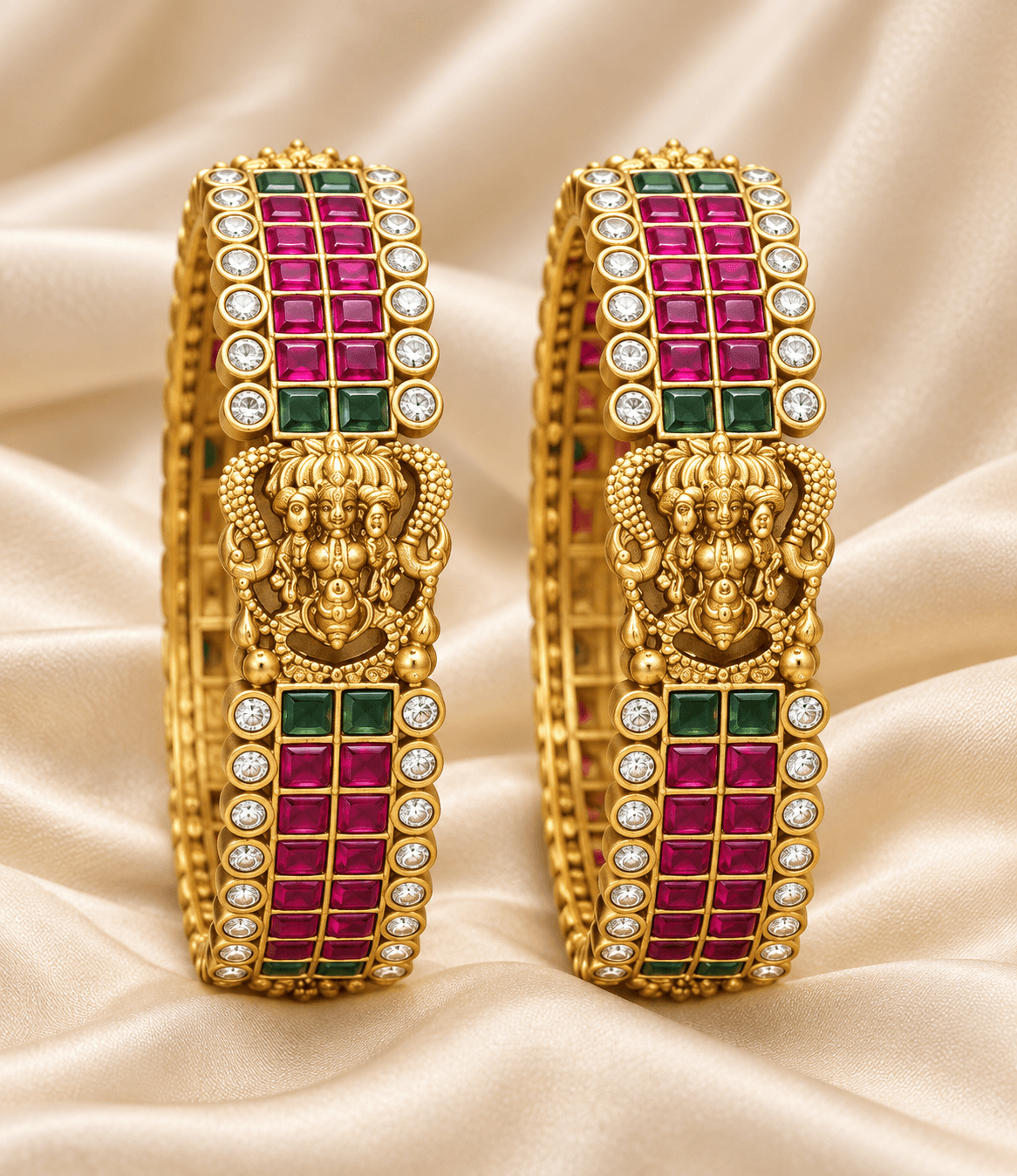 Ruby Lakshmi Temple Bangles