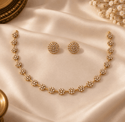Elara Diamond Blossom Necklace Set thumbnail 1