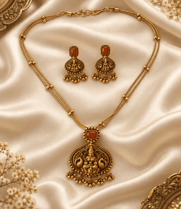 Devyani Temple Pendant Necklace Set thumbnail 1