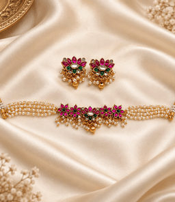 Padmika Pearl Choker Set thumbnail 1