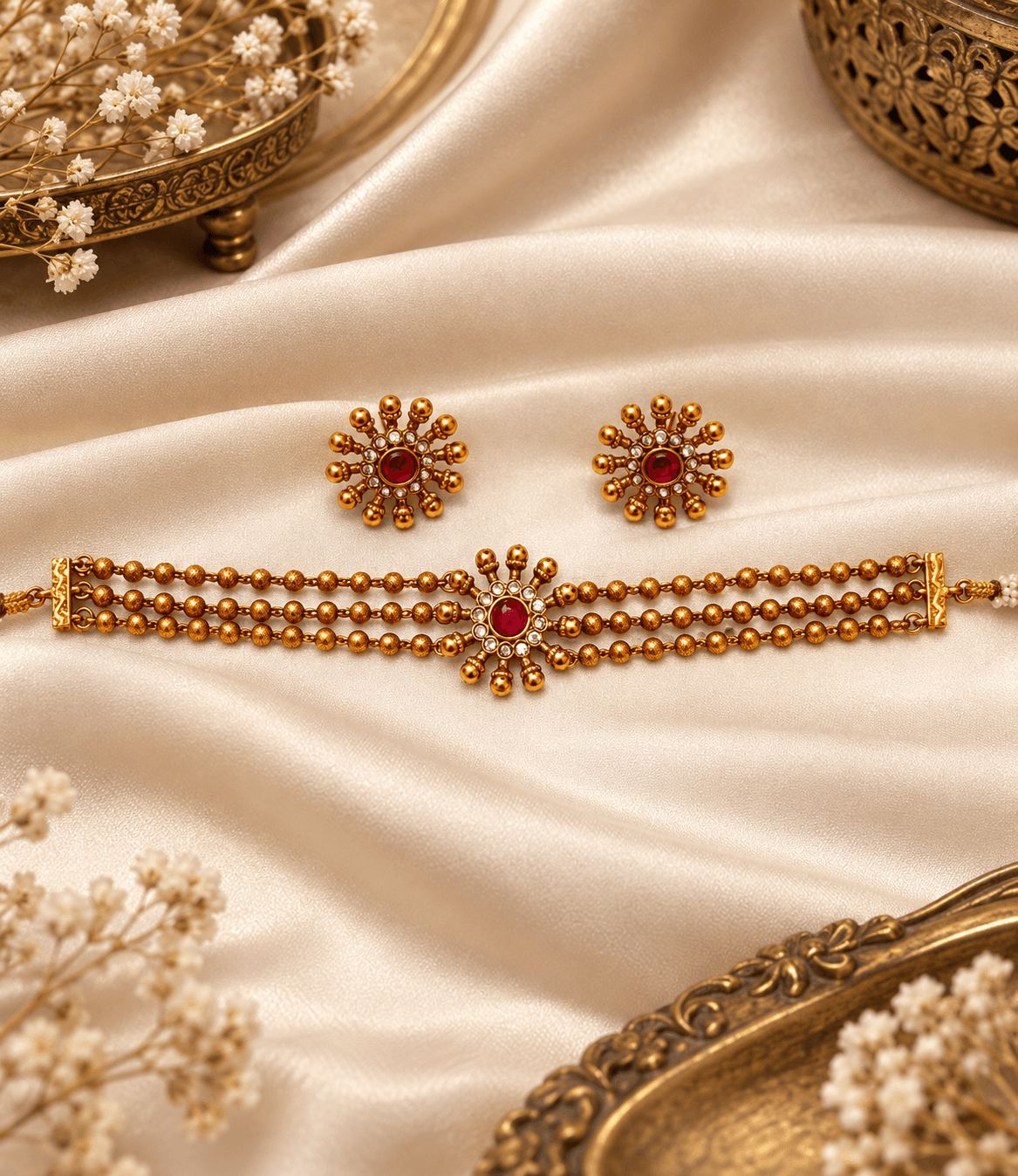 Ruby Surya Choker Set