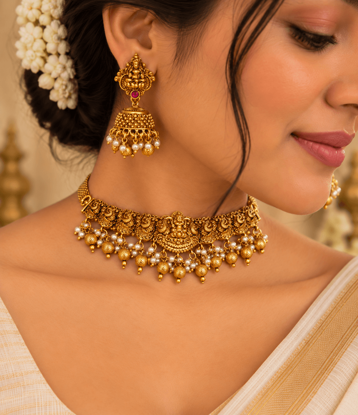 Lakshmi Mayura Choker Set view 2