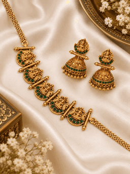 Haripriya Lakshmi Temple Necklace Set thumbnail 1