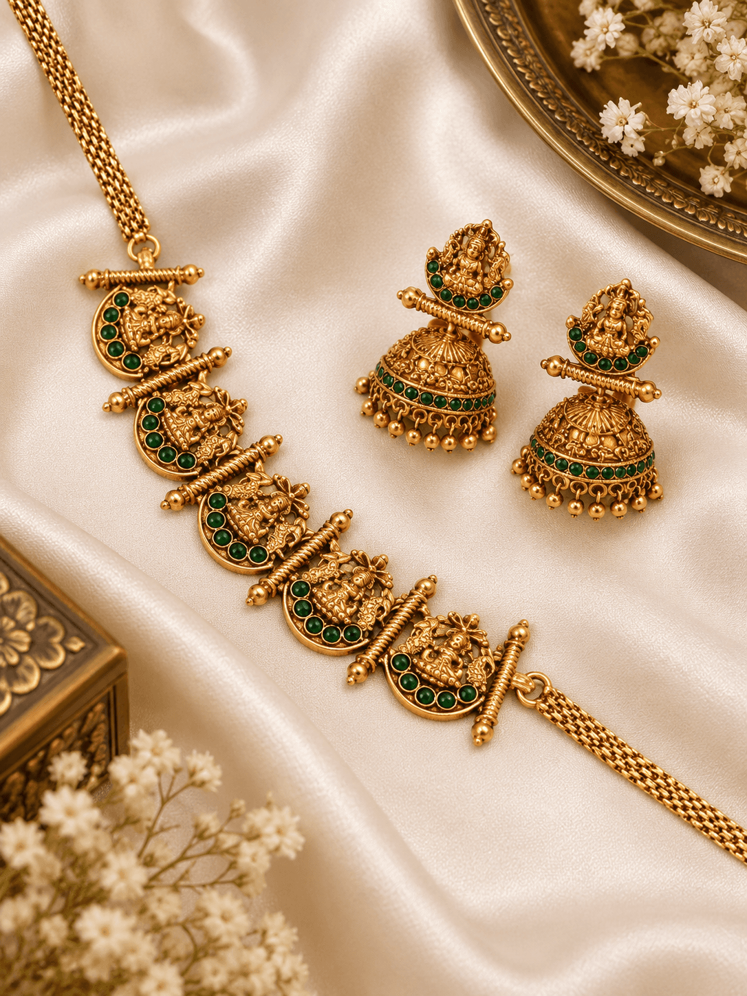 Haripriya Lakshmi Temple Necklace Set