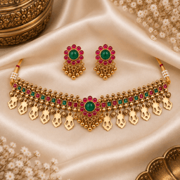 Vasudha Temple Choker Set thumbnail 1