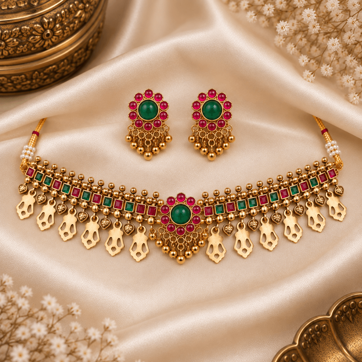 Vasudha Temple Choker Set