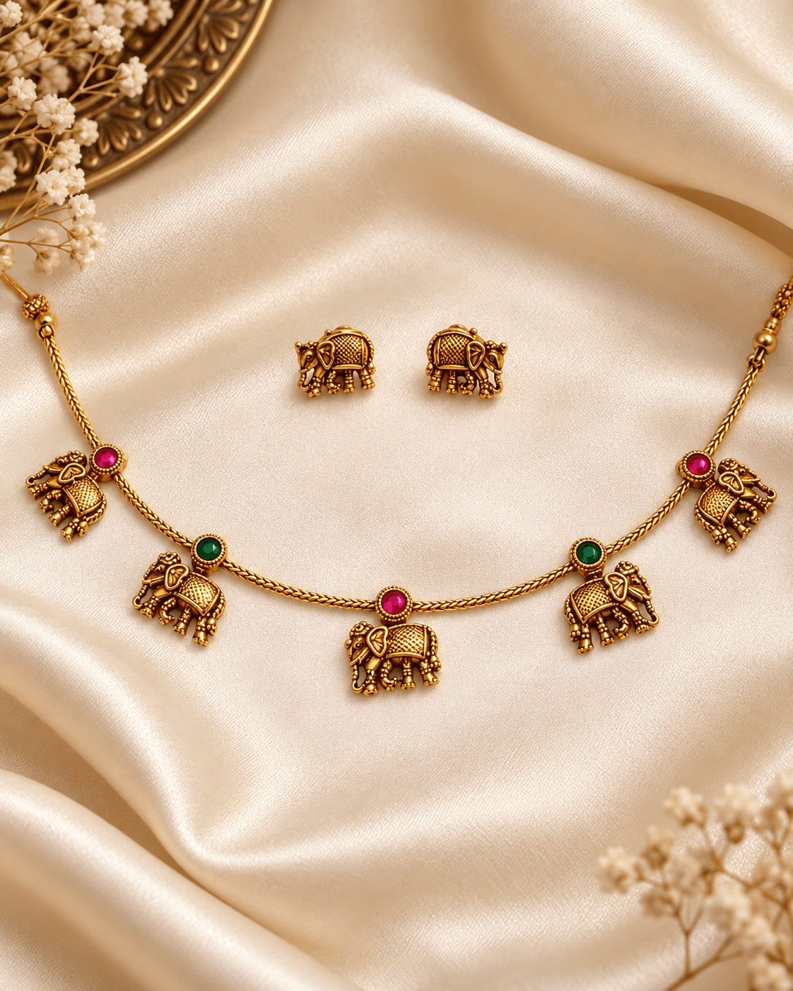 Gaja Ratna Necklace Set
