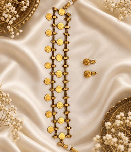 Kashi Lakshmi Coin Necklace Set thumbnail 1