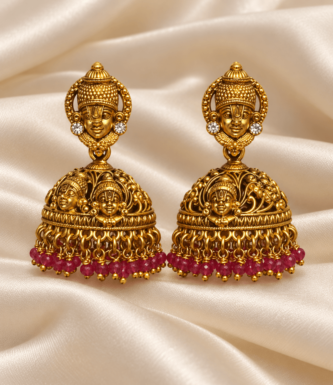 Tirumala Ruby Jhumkas