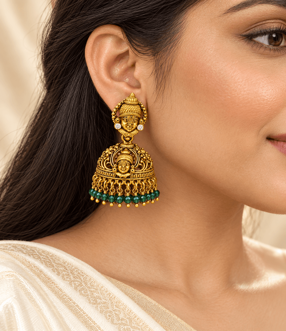Tirumala Ruby Jhumkas view 3