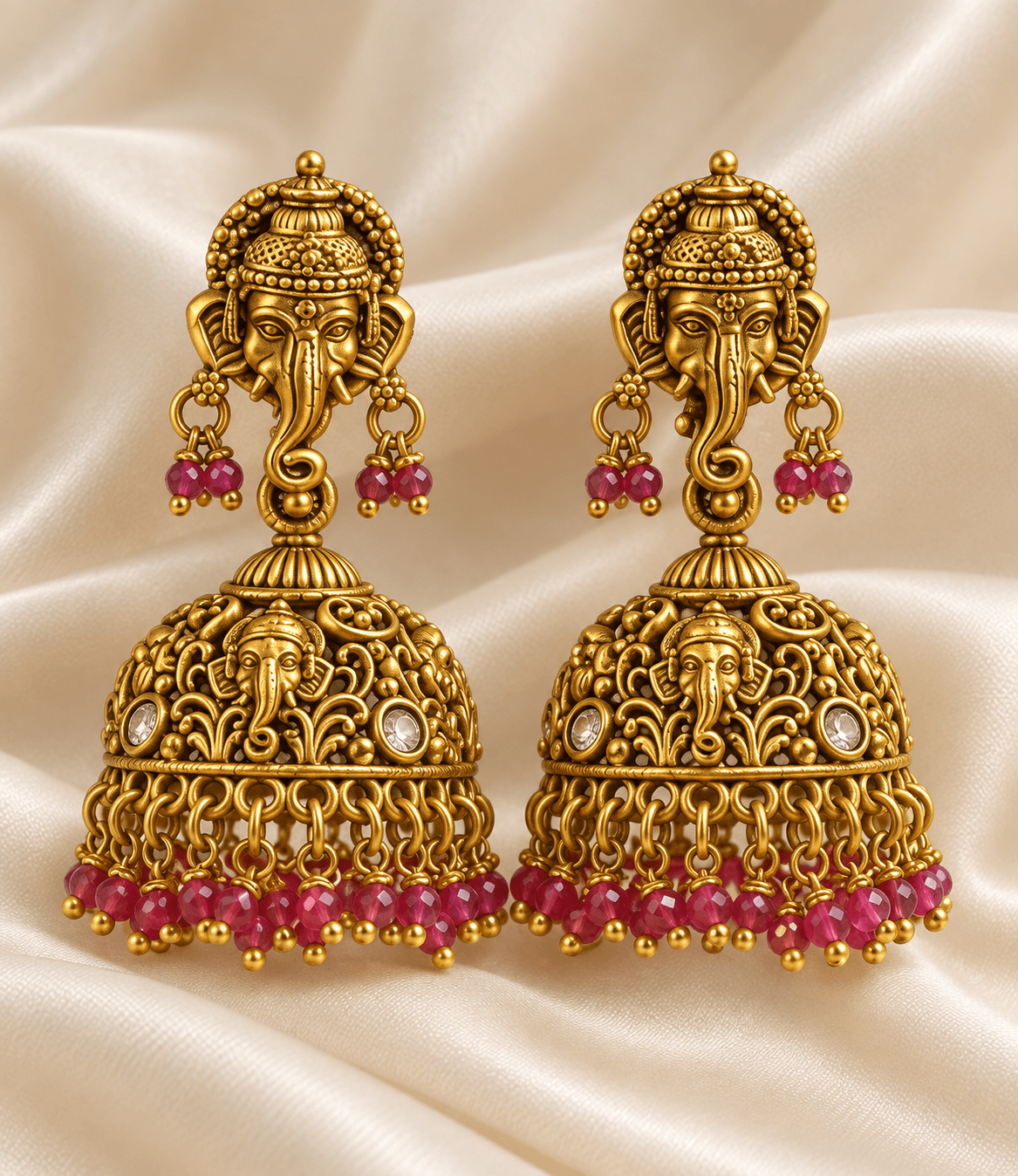 Gajendra Ruby Jhumkas