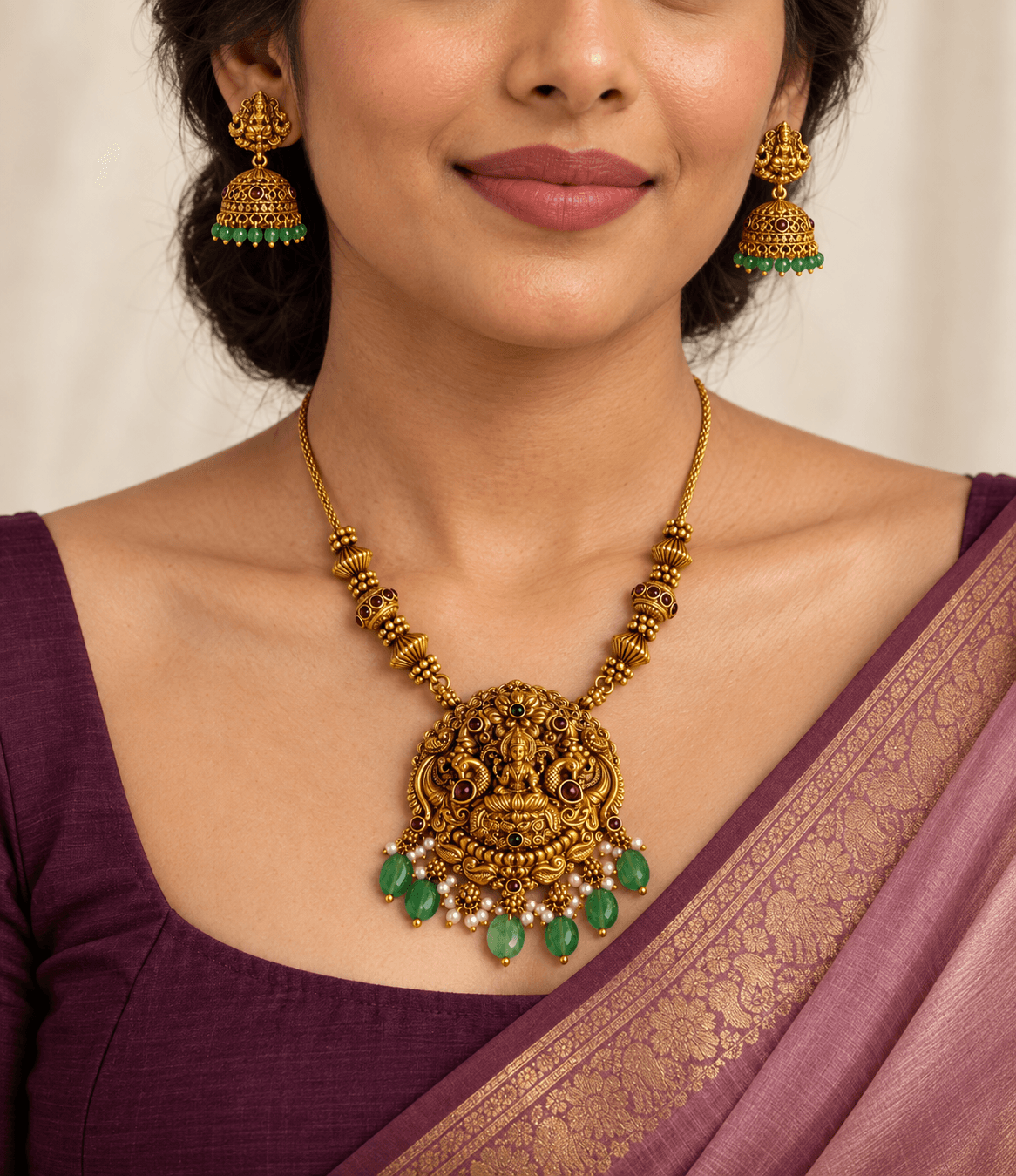 Vaishnavi Lakshmi Necklace Set view 2