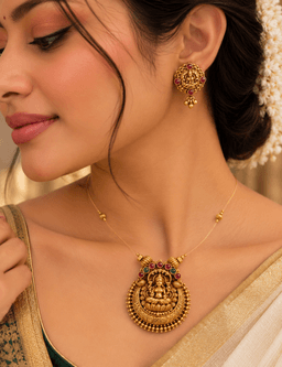 Lakshmika Temple Pendant Set thumbnail 2