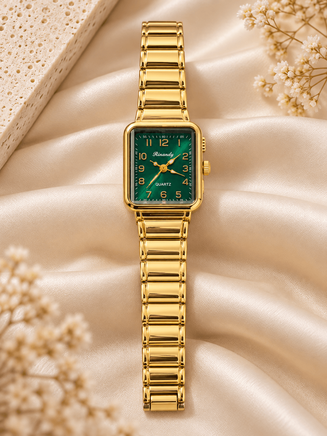 Emerald Regal Gold Watch