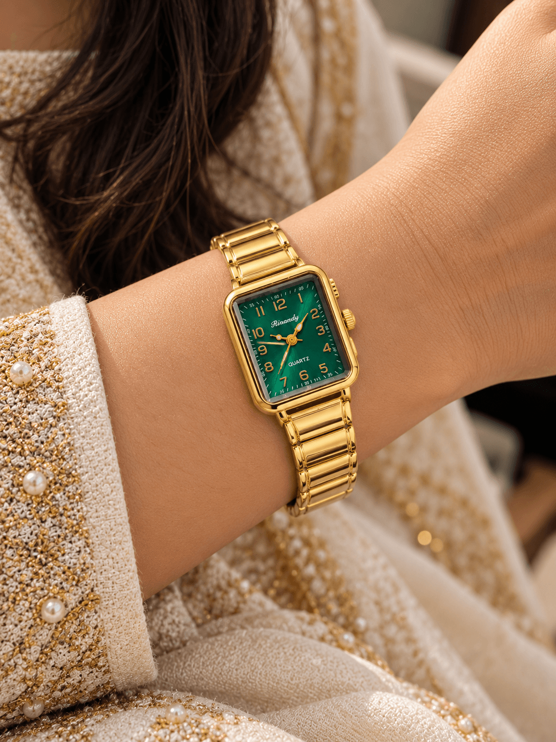 Emerald Regal Gold Watch view 2