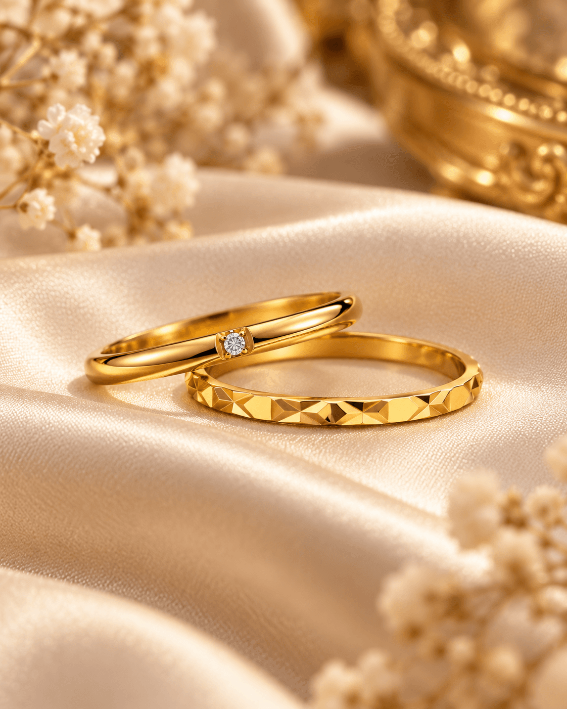 Twin Radiance Ring Set