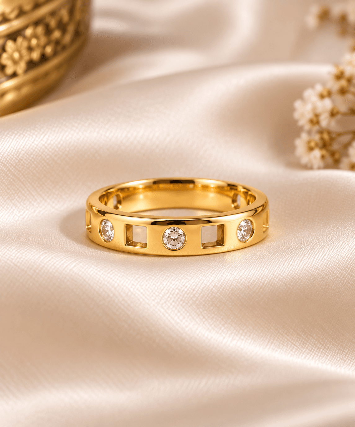 Aurex Cutout Stone Ring