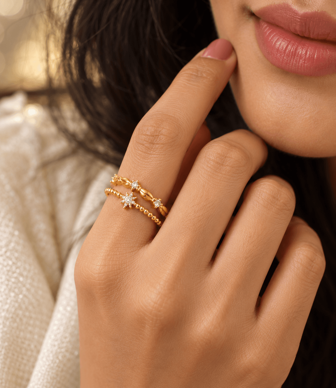 Celeste Twin Spark Adjustable Ring view 2